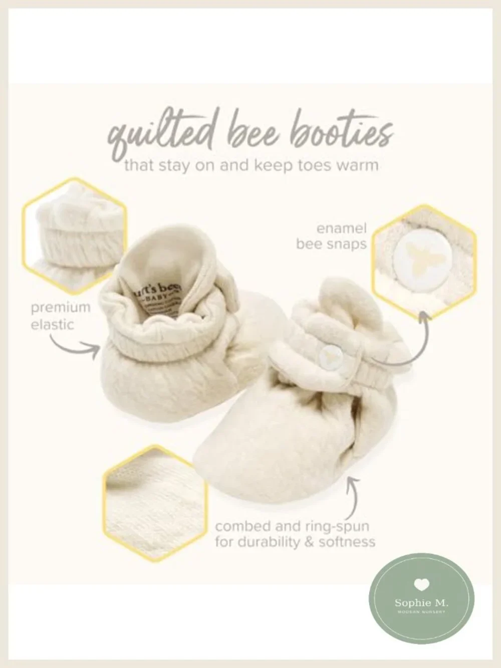 Organic Cotton Baby Booties Adjustable Snap Boots Newborn